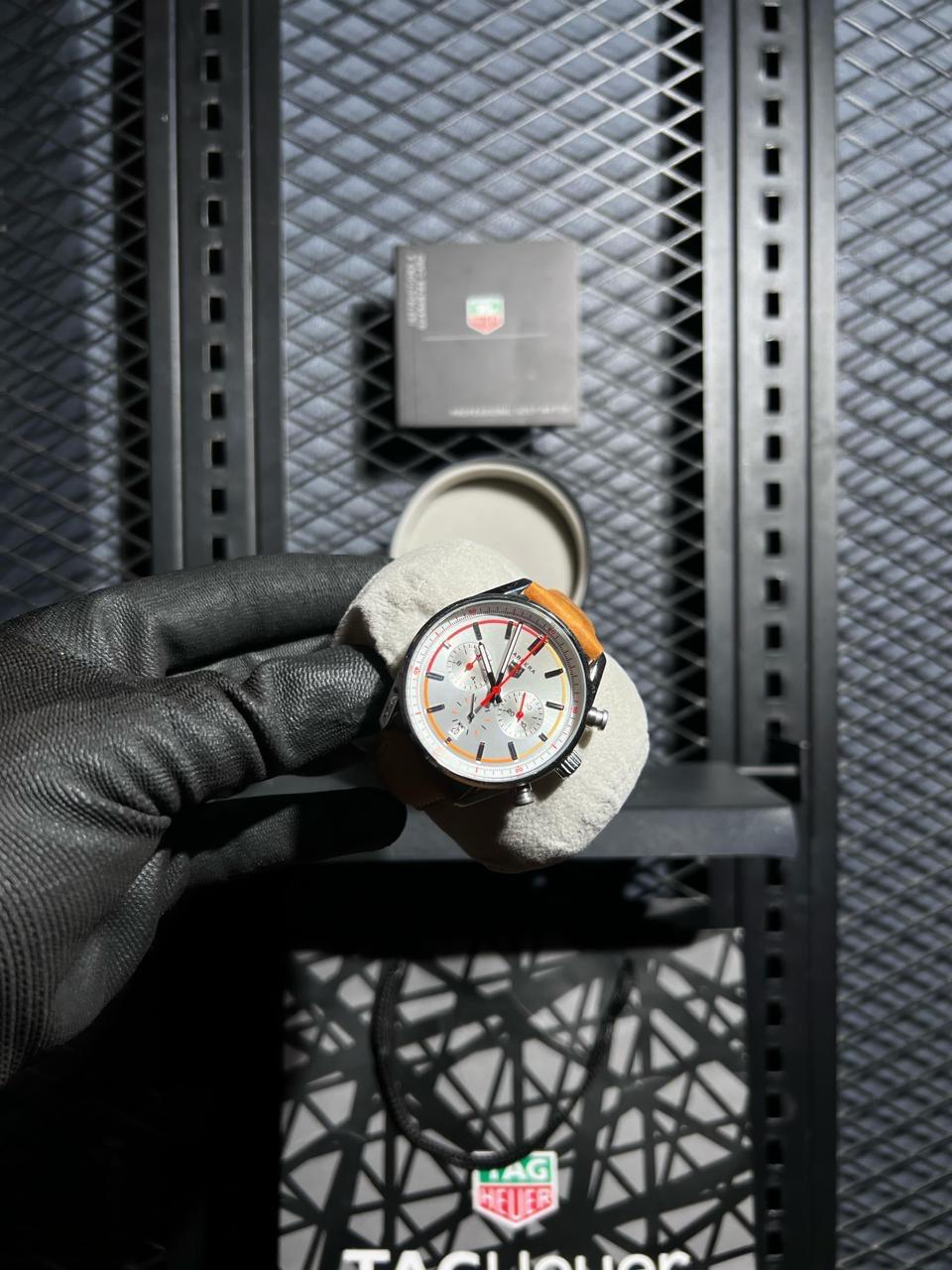 Tag Heuer Carrera Day-Date "Orange leather Straps"