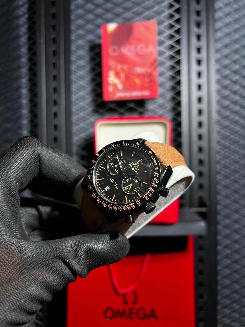 Omega Watch "Brown leather Straps"